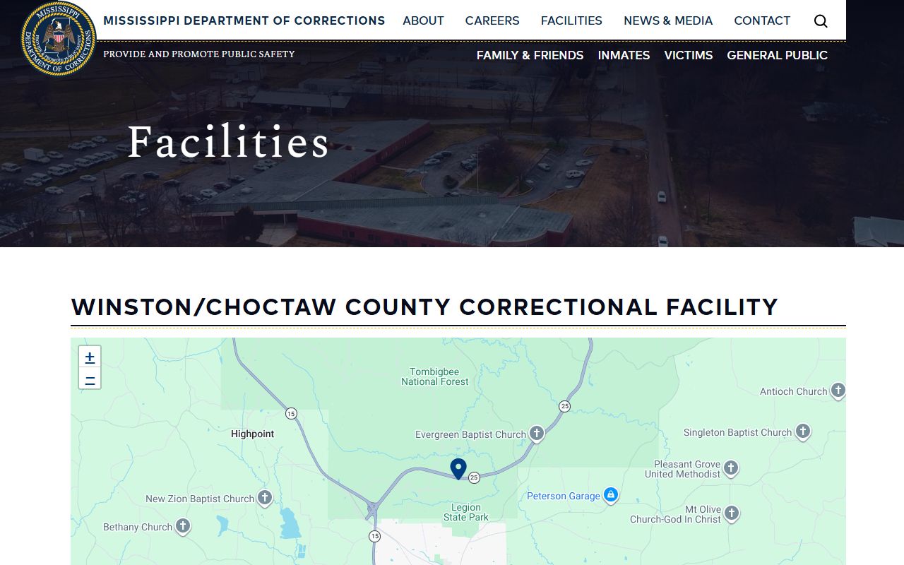 MDOC Winston-Choctaw County Regional Correctional Facility inmate profile source