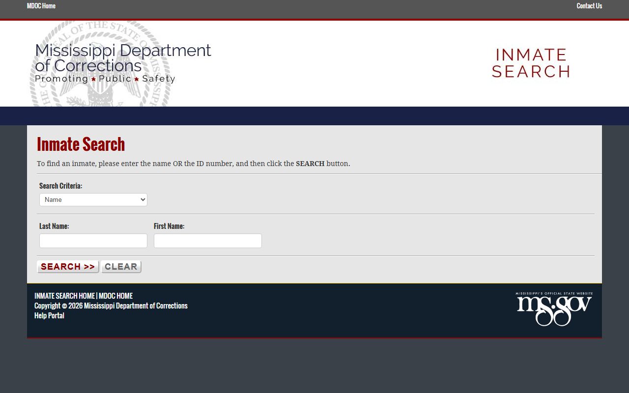 Winston County booking photos MDOC inmate search form